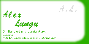 alex lungu business card